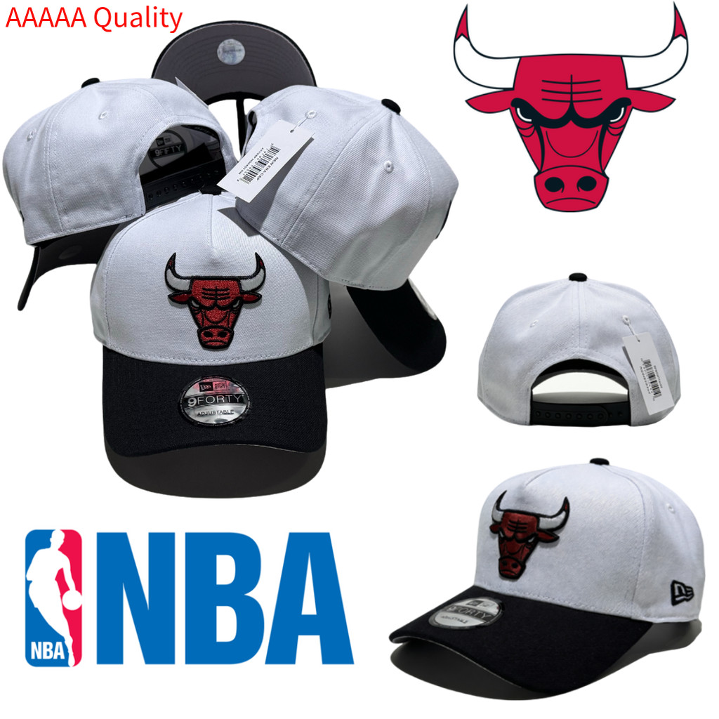 Mũ bóng chày NBA Chicago Bulls thiết kế đen trắng hiện đại