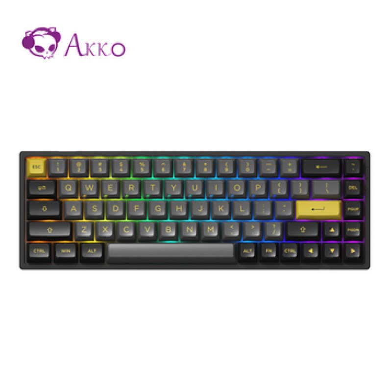Bàn phím cơ không dây AKKO 3068B Black & Gold