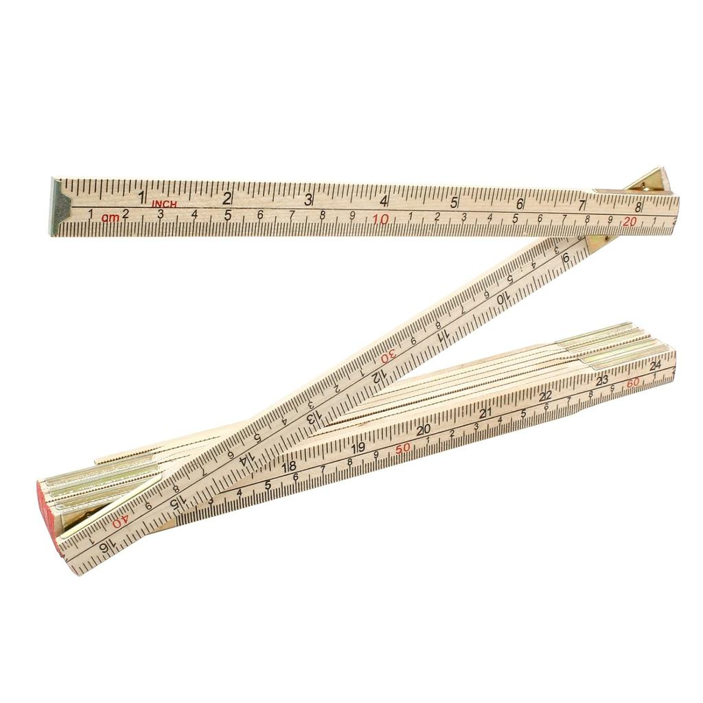 Thước Gỗ Gấp, 6.6 Feet 2 Mét Bằng Gỗ Có Thể Gập Lại Thước Hai Mặt Với Inch Và Số Liệu Đo Cho Thợ Mộc