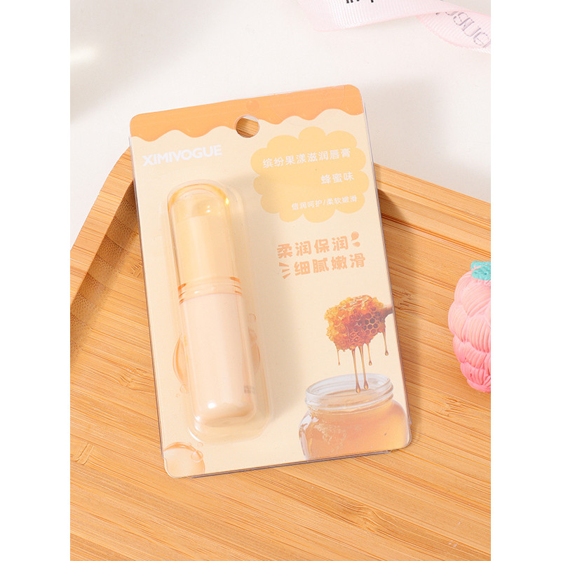 XIMIVOGUE XIMIVOGUE Eslite Son môi dưỡng ẩm trái cây đầy màu sắc Hương vị mật ong