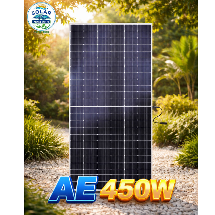 Tấm Năng Lượng Mặt Trời 450W AE Công Nghệ Đức phân phối SOYER  TECH  Model: AE450MC-144