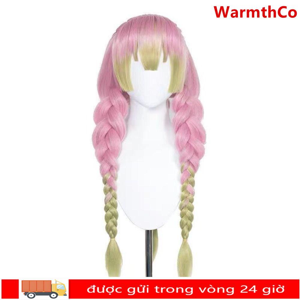 WARMTHCO Tóc giả cosplay Mitsuri Kanroji, Demon Slayer Heat Kimetsu no Yaiba
