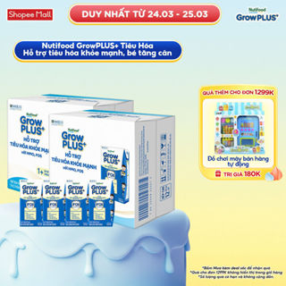 Sữa bột pha sẵn Nutifood Sweden GrowPLUS+ Tiêu Hóa (Xanh Nhạt) 1+ - Tiêu hóa khỏe, tăng cân (48 hộp x 110ml)
