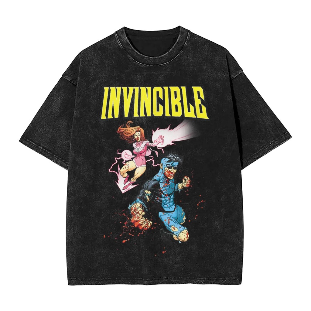 Áo thun ngắn tay Invincible (Mark/Omni-Man) - 100% cotton hạng nặng