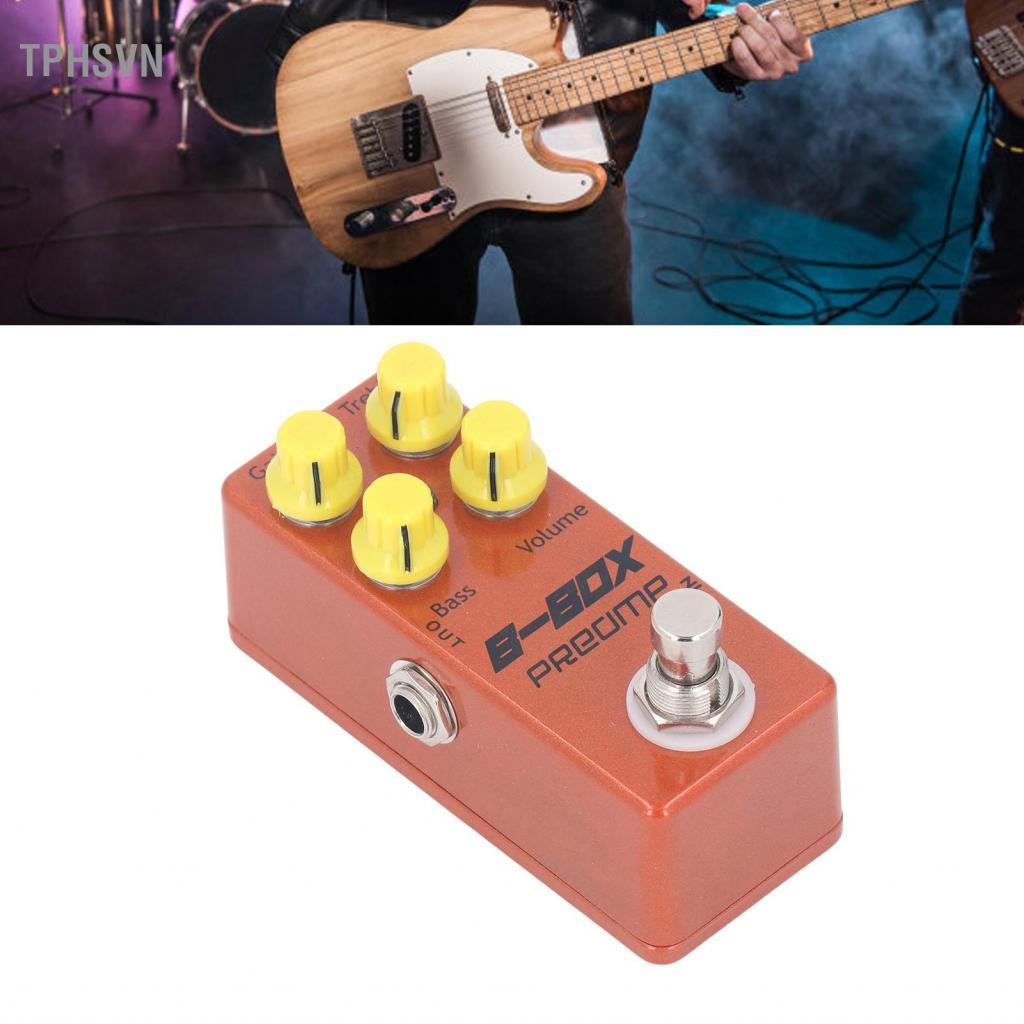 Tphsvn HUIOP Guitar Điện Effect B Box Preamp Pedal Mini Single với chức năng Overdrive Thiết kế gọn 