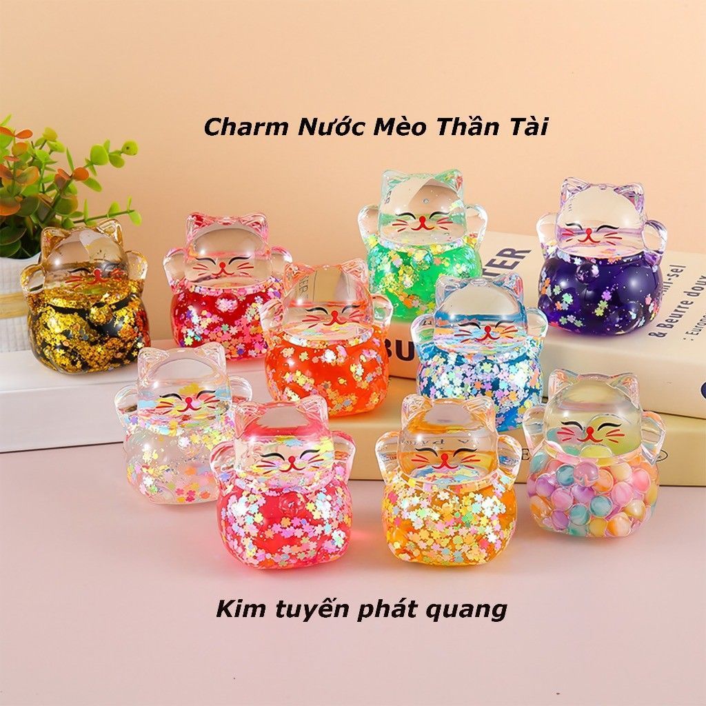 Charm Nước Moi Trái Cây Kim Tuyến Phát Quang, Charm Nước Moi Decor Bàn, Phòng Khách, Mô Hình Moi Nướ