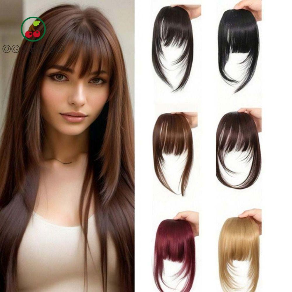 ERZAP Cut Wispy Fringe with Sideburns, False Fringe Dark Brown Tổng Hợp Tóc Kẹp-In Bangs, Fasion Fro