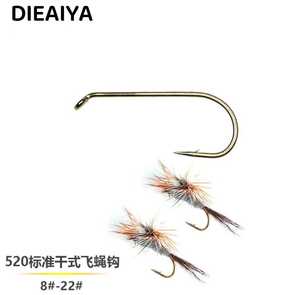 DAIYA Fly Tying Hook, Dây 8 # -22 # Long Shank Fly Fish Hook, 2024 Nymph Blue Dun Standard Fly Fishi