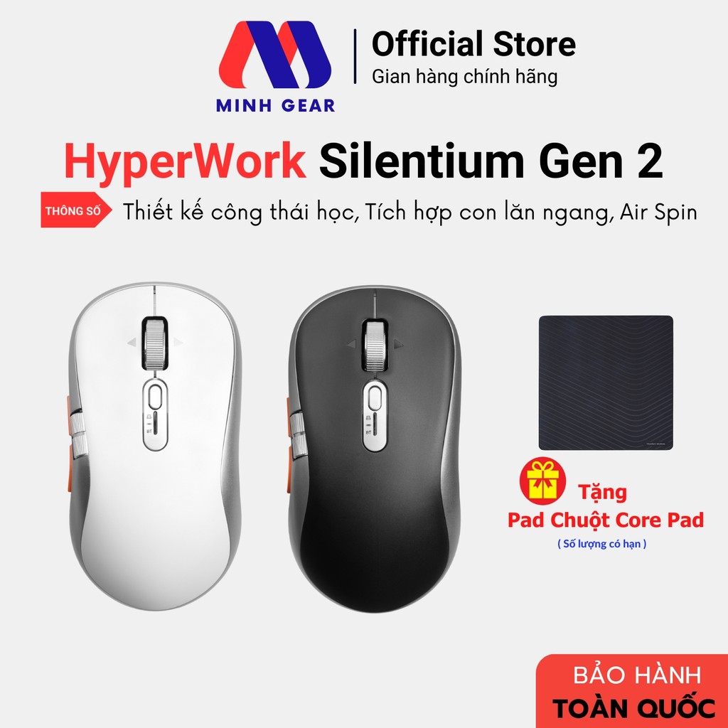 Chuột không dây HyperWork Silentium Gen 2 (Hàng Chính Hãng)