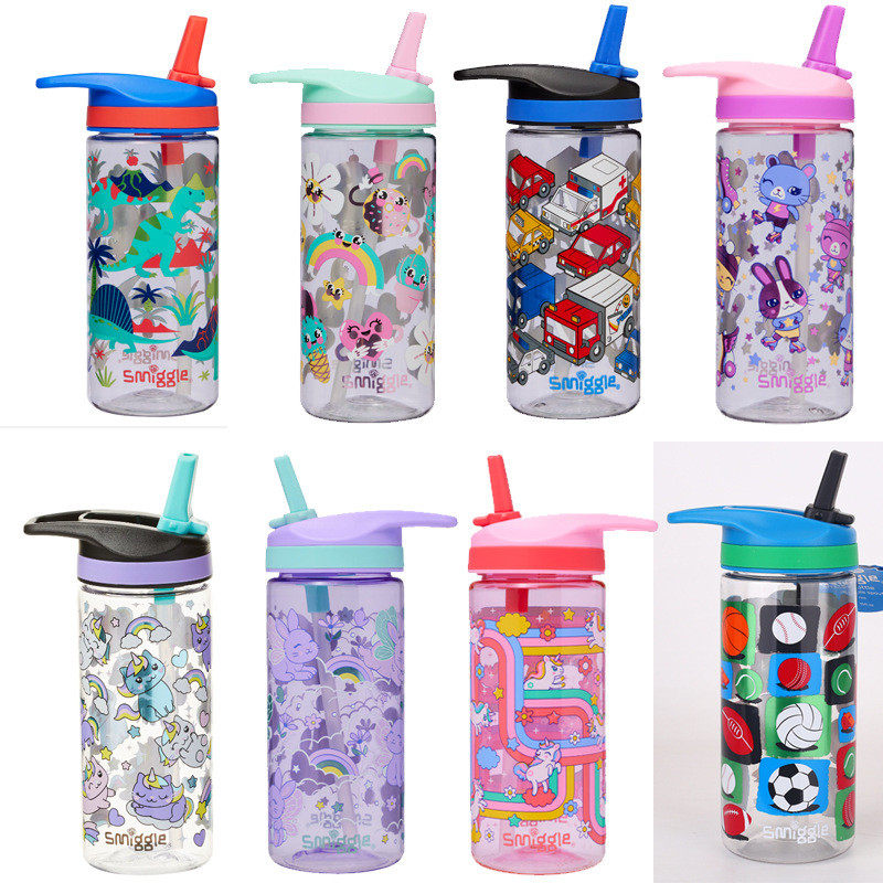 Thương Hiệu Mới Chính Hãng Úc smiggle Thời Trang Miệng Silicon Ống Hút Bình Nước Mới Chất Lượng Cao 