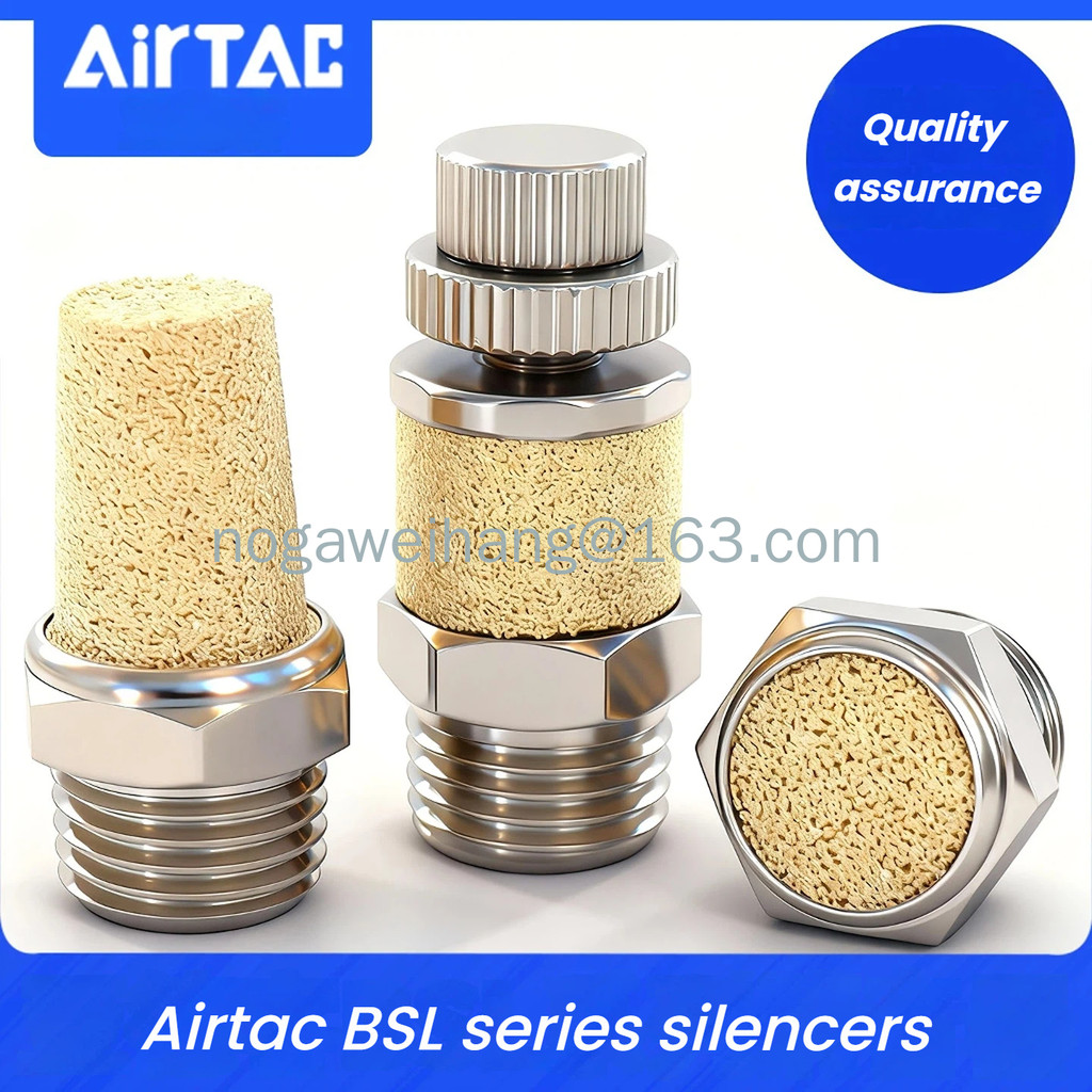 AirTac BSL-M5 BSL-01 BSL-02 BSL-03 BSL-04 BSL-06 Bộ giảm thanh khí nén van điện từ