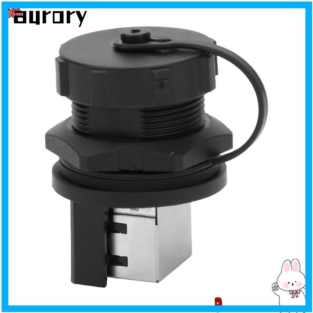 Bộ chuyển đổi RJ45 2 CÁI AURORY, RJ45-180° Đầu nối IP67 RJ45, Màn hình LED khớp nối chống nước bền b
