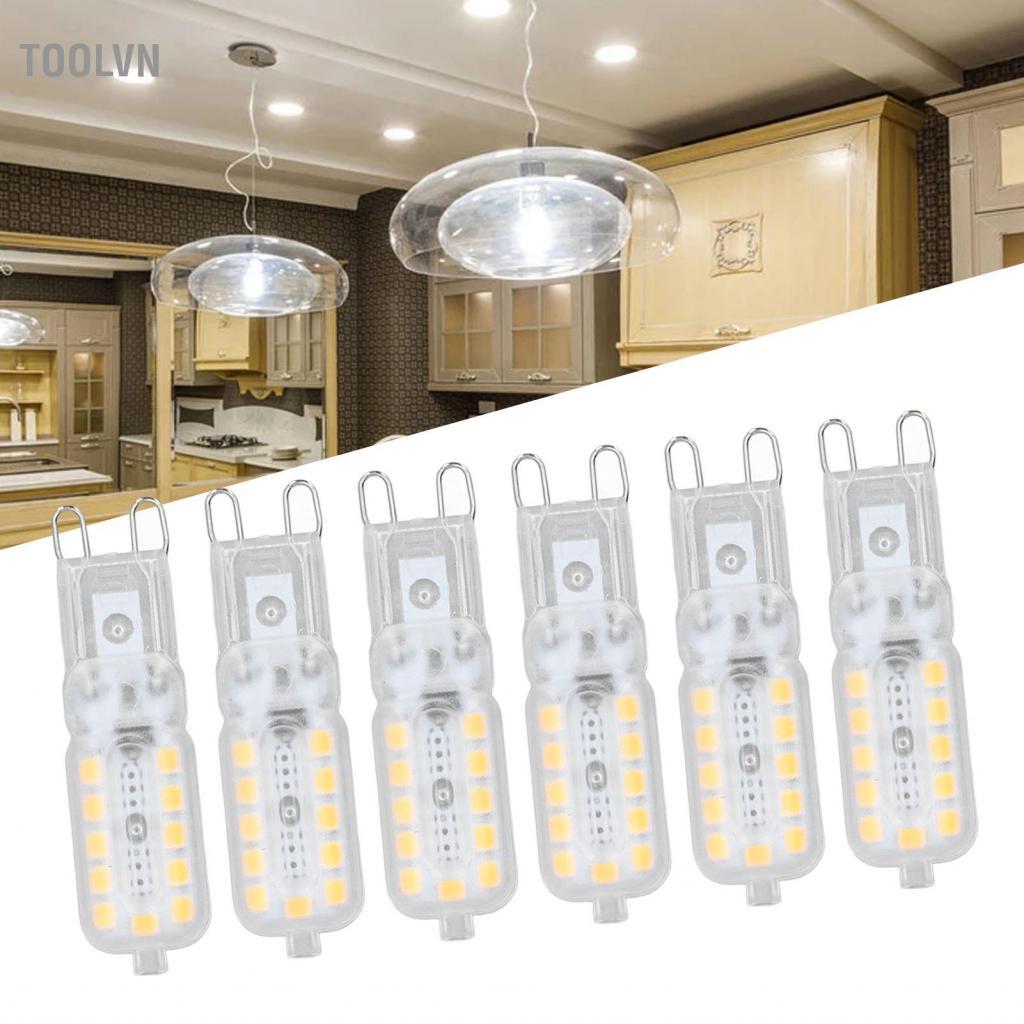 Toolvn Bóng đèn LED G9 5W Vỏ trong suốt tản nhiệt 360 độ cho tường đèn bàn