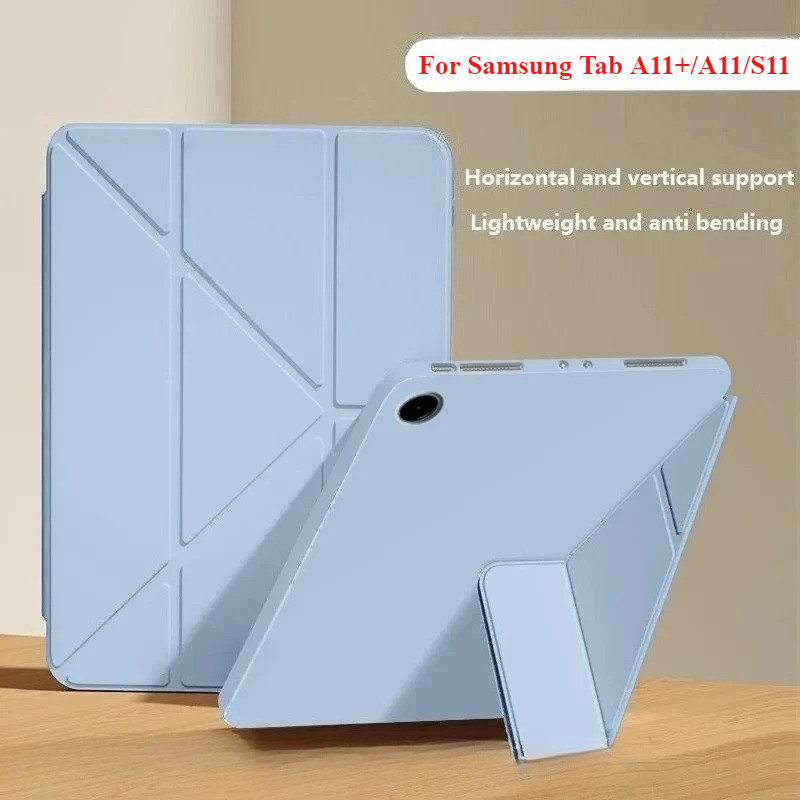 Y-Fold Leather Funda cho Samsung Galaxy Tab S11 S9 / S9FE / S10FE / S10lite 10.9 A11 8.7 "A11 Plus 1