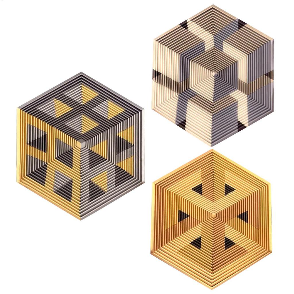 Đồ chơi giải nén ảo ảnh quang học mát mẻ in 3D, Đồ chơi giải nén ảo ảnh biến dạng lục giác, Thiết kế