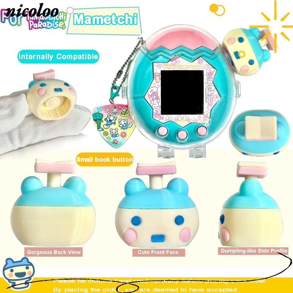 NICOLOO Núm Nắp, In Hình Mametchi Nút Bao, Phụ Kiện Trò Chơi Phần PETG DIY Trang Trí Núm Bảo Vệ Cho 