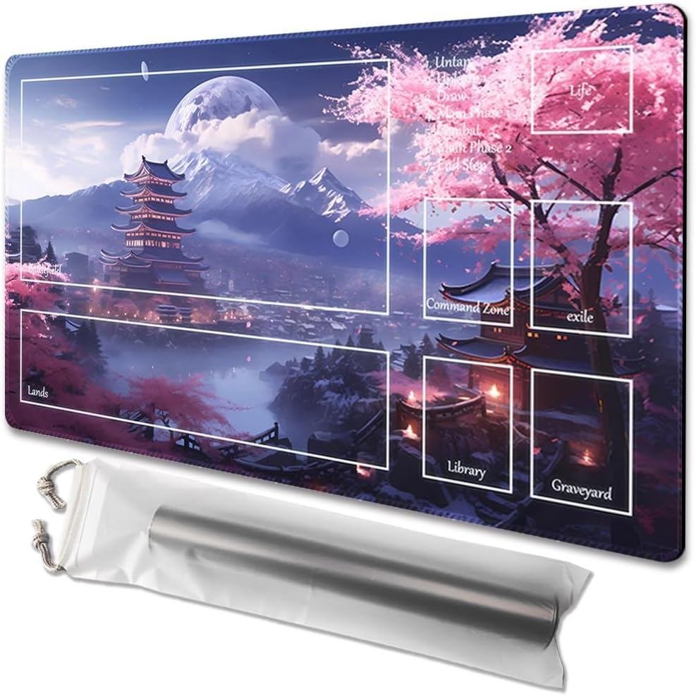 MTG Playmat - In lưng chống trượt, lý tưởng cho những người đam mê trò chơi bài TCG Playmat (Cherry 