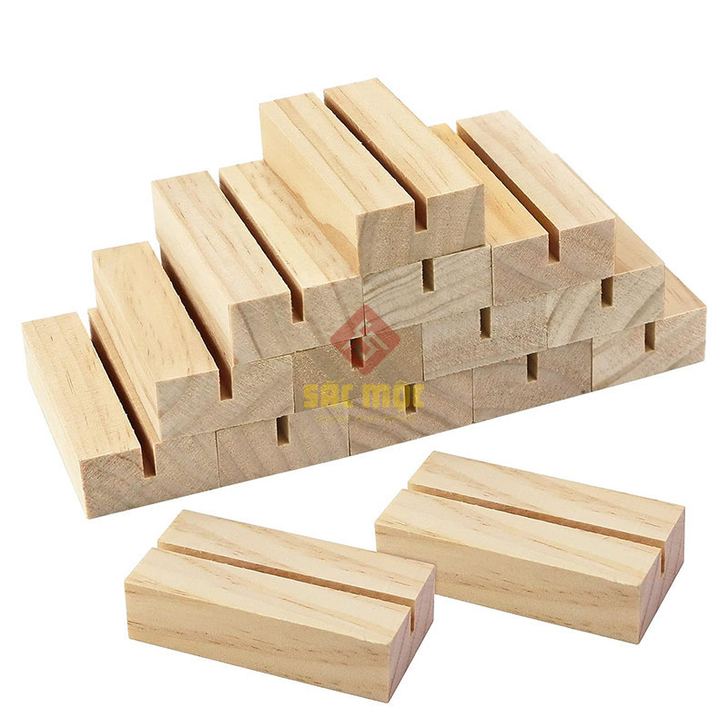 Giá đỡ kẹp ảnh, bưu thiếp để bàn khe ảnh Đứng - được thiết kế đơn giản bằng chất liệu gỗ cao cấp