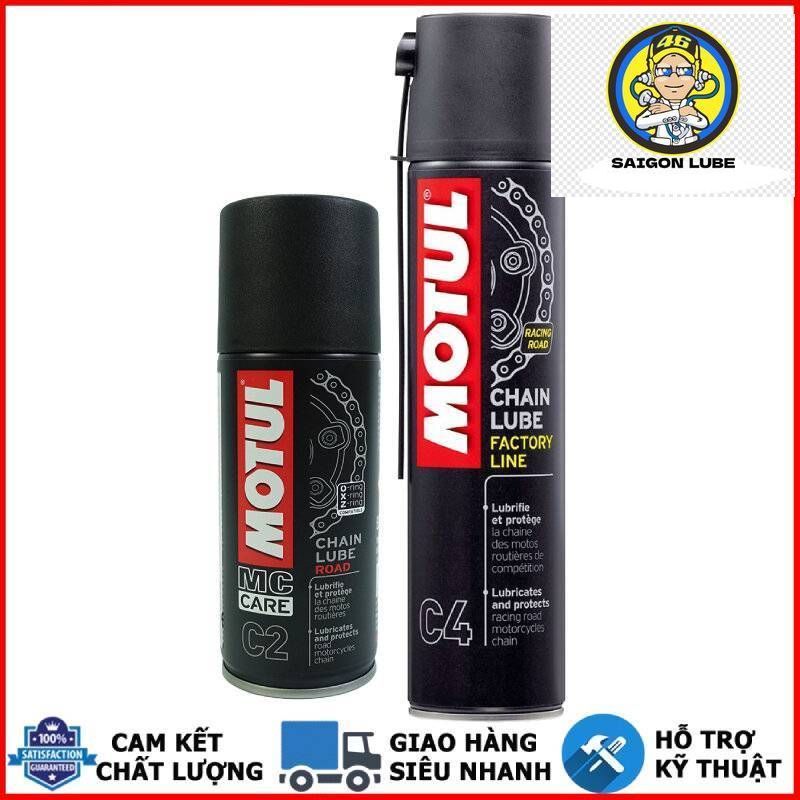 Xịt dưỡng sên Motul Chain Lube C2/C4 bôi trơn sên - Nhập khẩu Pháp