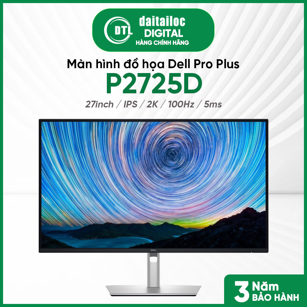 Màn hình đồ họa Dell Pro Plus P2725D 27 inch IPS 2K 100Hz 5ms DP HDMI I Chính hãng I Bảo hành 36 thá
