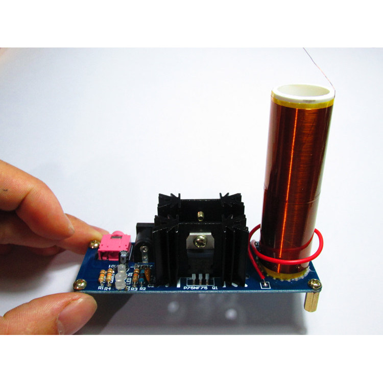 Âm nhạc Mini Tesla Coil Loa Plasma Ống đơn Cuộn dây Tesla ZVS