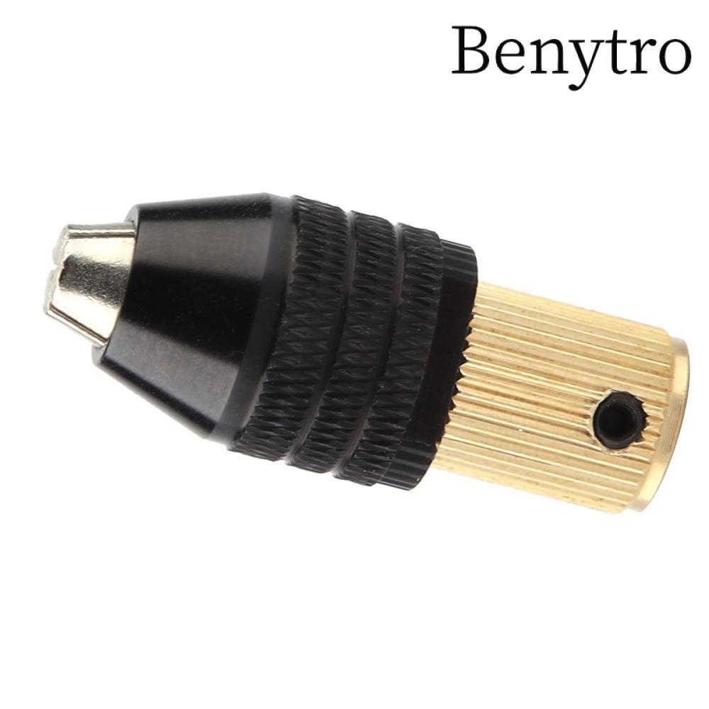 Benytro Phụ kiện máy khoan điện Mini BENYTRO, Chuck tự săn chắc ba cánh thẳng bằng đồng thau và hợp 