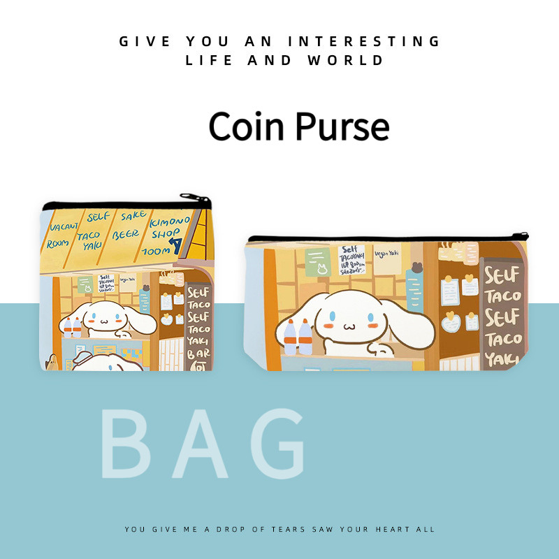 Yugui Dog Coin Purse Nhật Bản Hàn Quốc Hợp Thời Trang Hoạt Hình Túi Dây Kéo Nữ Sinh Viên Hộp Đựng Bú