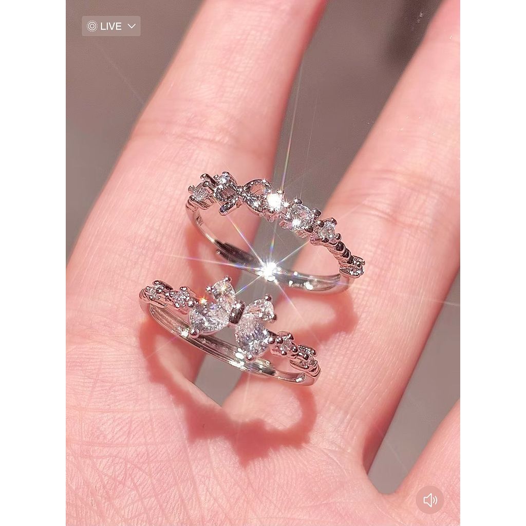 Bộ Nhẫn Đồng Hồ Bạc 925 Cho Người Yêu, Điều Chỉnh Size và In Chữ Tùy Chọn - Quà Tặng Sinh Nhật