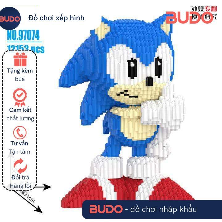 Đồ Chơi Lắp Ráp Mô Hình Soníc sonic xanh chibi cute dễ thương tốc độ Nano Block, Trang Trí, Quà Tặng