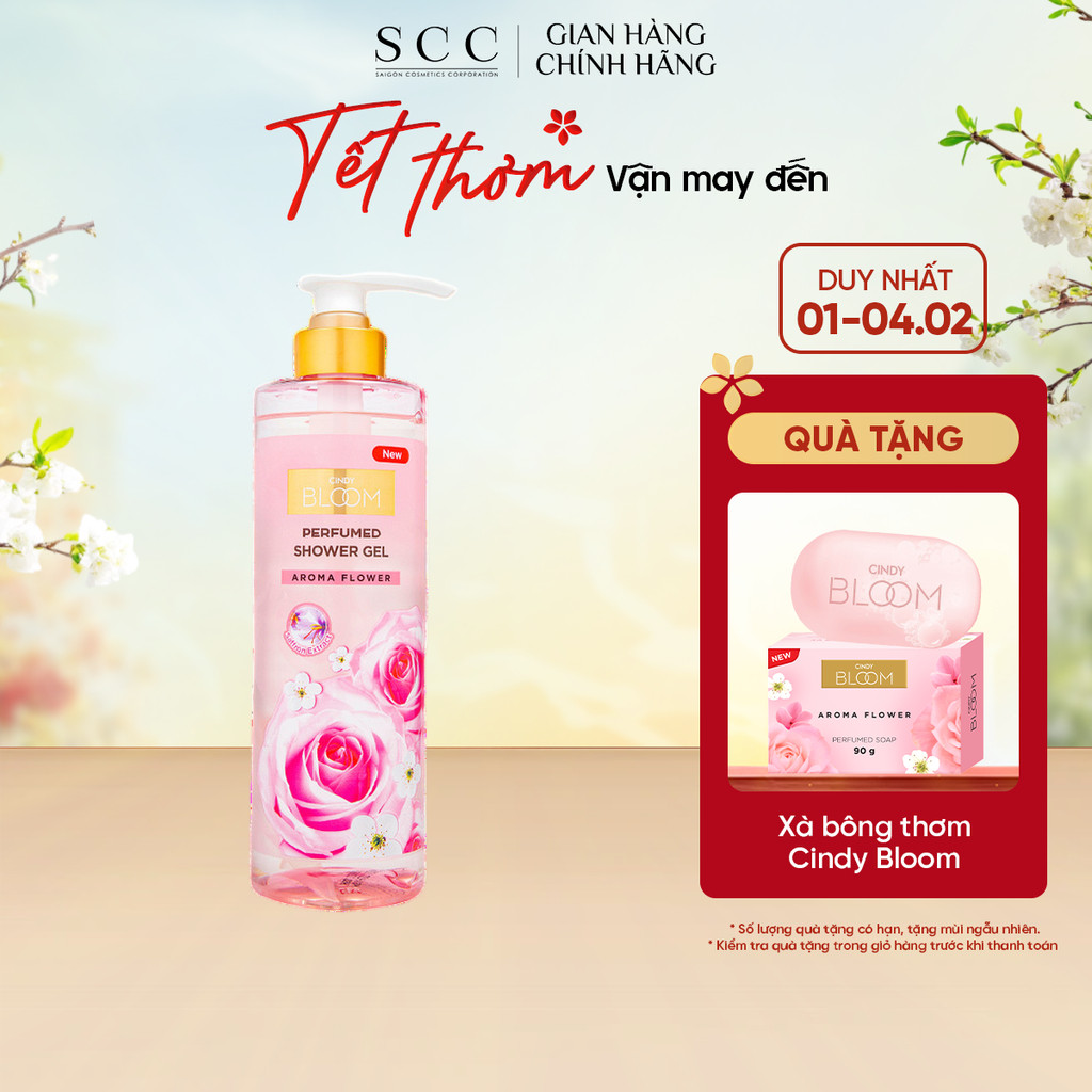 Sữa Tắm Nước Hoa CINDY BLOOM Aroma Flower Hương Ngọt Ngào Nữ Tính 640g