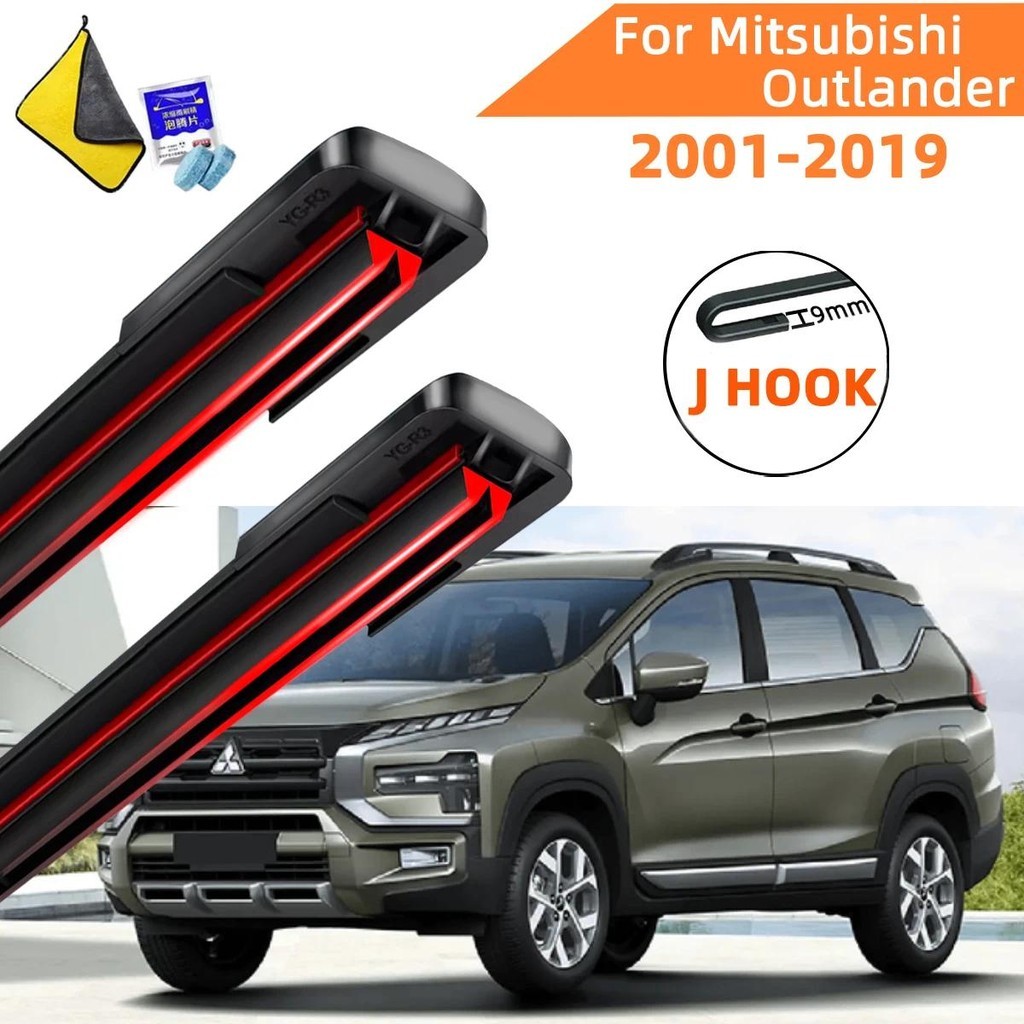 Cần gạt nước ô tô cao su đôi cho Mitsubishi Outlander CU ZE ZF MK1 MK2 MK3 GF GG ZJ ZK Sport Lưỡi tr
