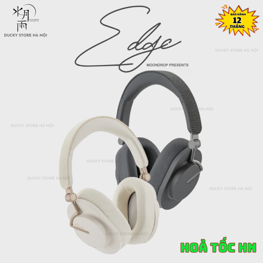 Tai Nghe Bluetooth Chụp Tai Moondrop Edge Chống Ồn Chủ Động,Bluetooth 5.4.  Pin trâu 48h.Kết nối 2TB
