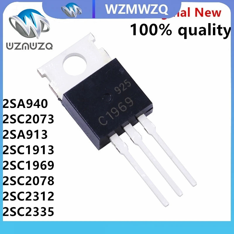 5 Chiếc 2SA940 2SC2073 2SA913 2SC1913 2SC1969 2SC2078 2SC2312 2SC2335 2SC5027 TO-220 A940 C2073 C191