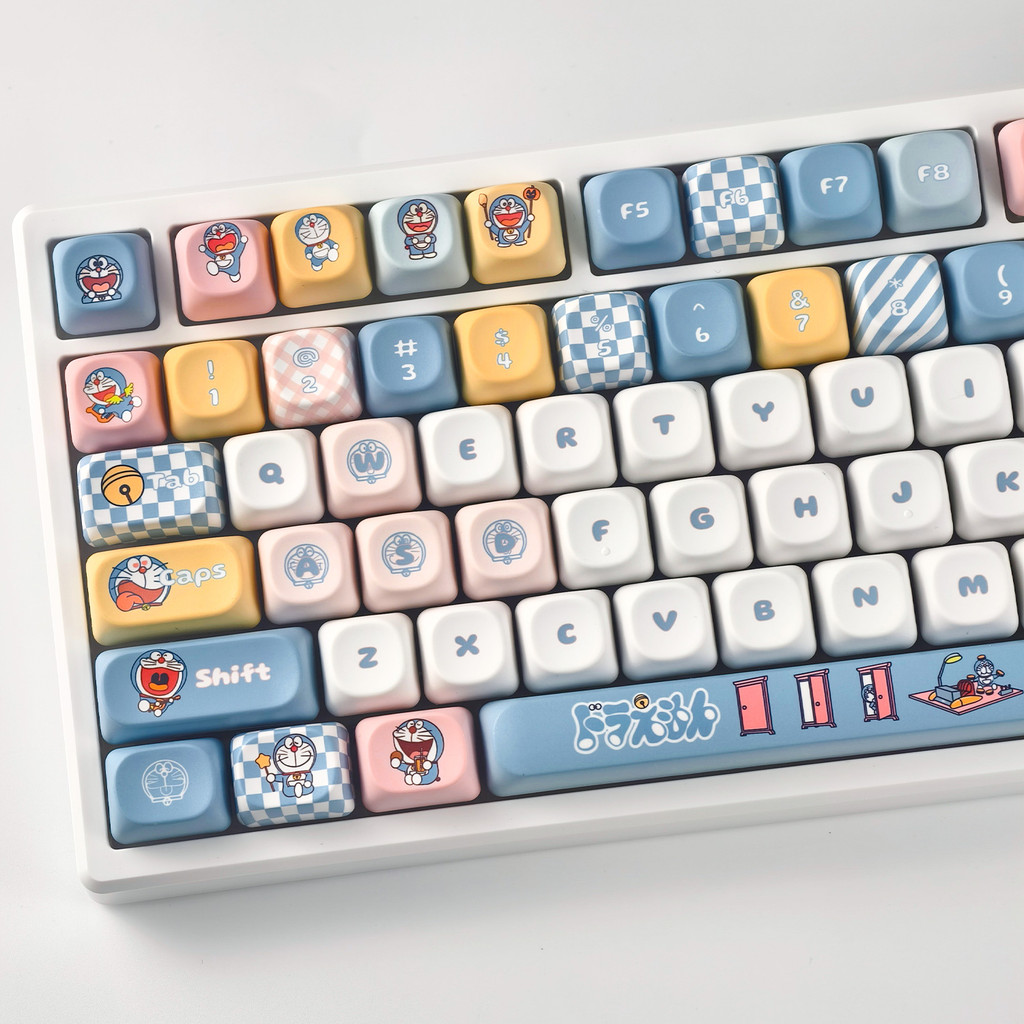 MAIMOOO Doremon Keycap MOA Profile 120 Phím PBT Nhuộm Thăng Hoa Aula F75 F99 RK100 Hoạt Hình Keycaps