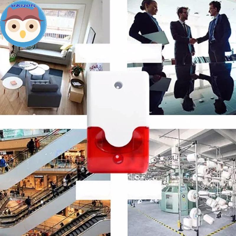 Bình Nhấp Nháy Còi Báo Động 103 DB Sừng 12V / 24V / 220V Dây Báo Động Nhấp Nháy Đèn Báo Động Ngoài T