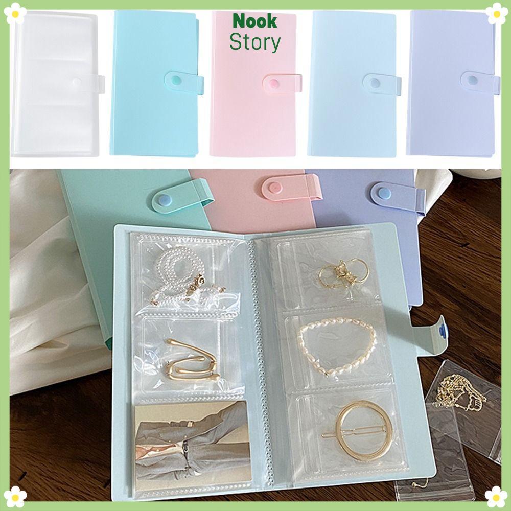 [Giao hàng từ Việt Nam] Sách lưu trữ trang sức lưới NOOKSTORY 120 / 240 Vòng cổ trong suốt Túi chống