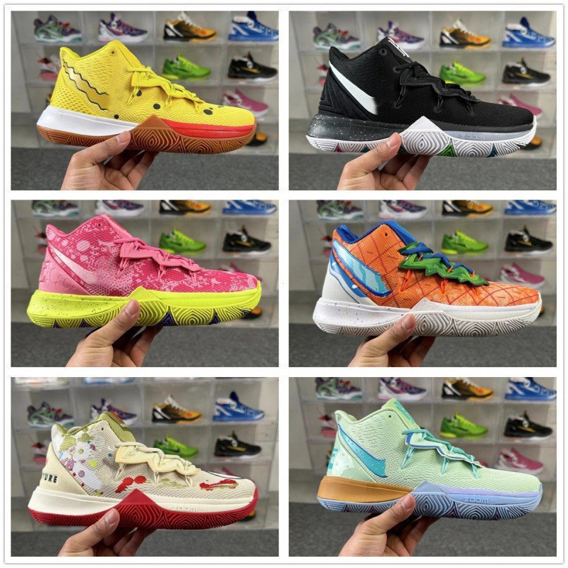 Irving 5EP Smiley Spongebob Squarepants Nam Nữ Kobe 5 Venom Durant 12 Giày Bóng Rổ Thể Thao Thế Hệ B