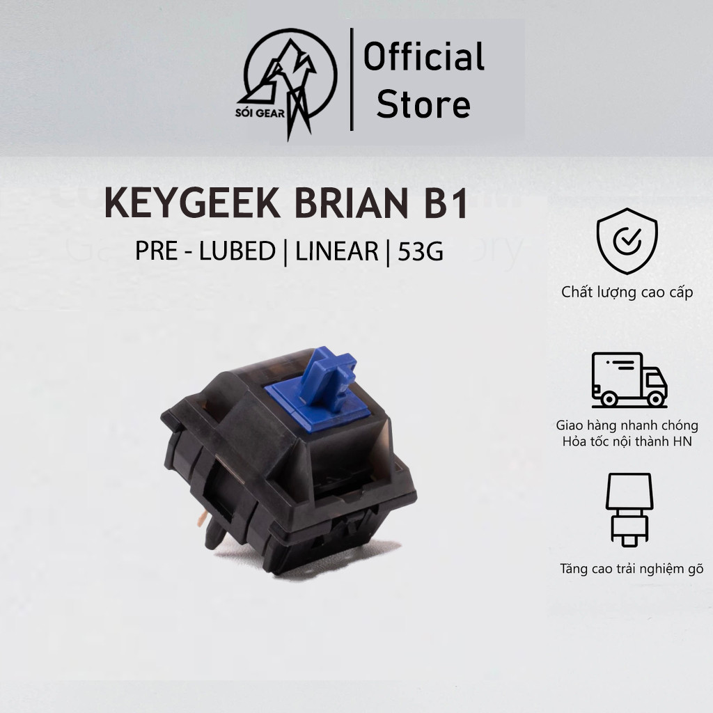 [HỎA TỐC HN - HCM] Công tắc bàn phím cơ | Pack 10 Switch Linear Keygeek Brian B1