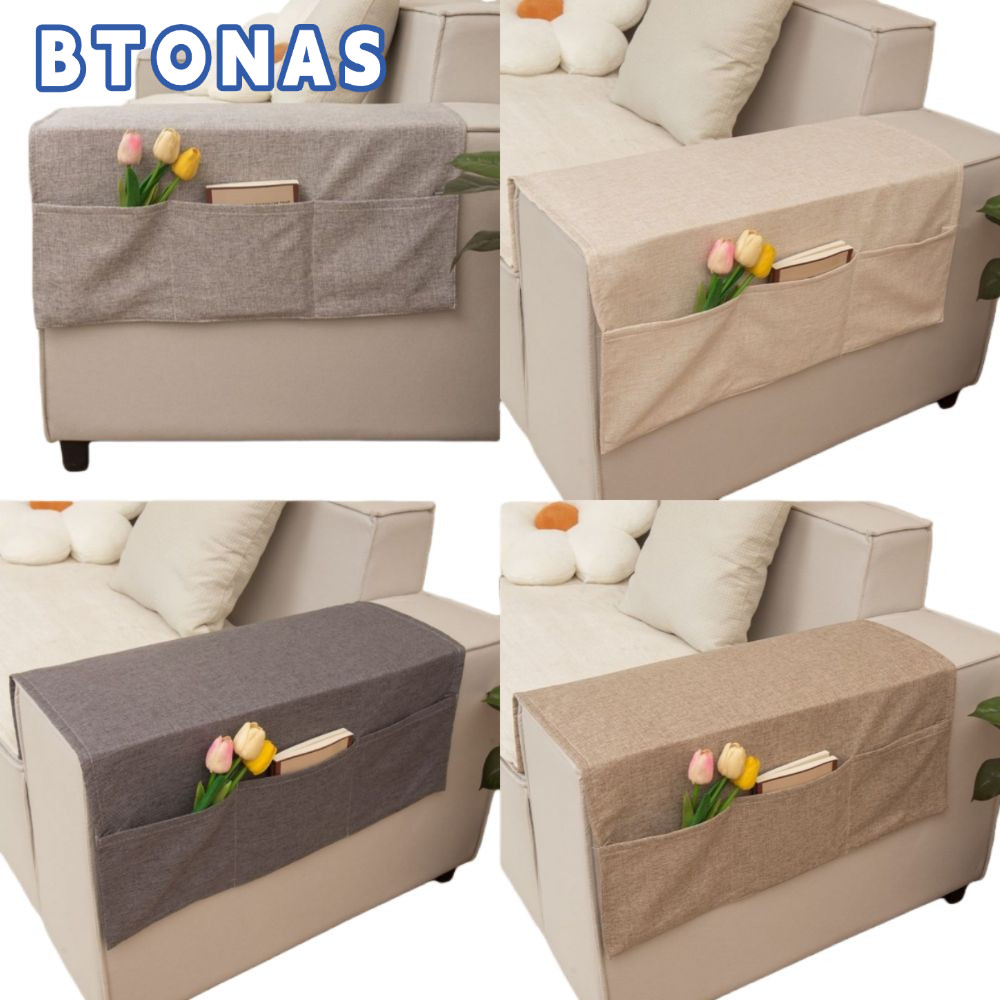 Túi đựng tay ghế sofa BTONAS, Bộ sắp xếp tay vịn ghế sofa chống bụi có thể giặt được, 40x110 60x110 