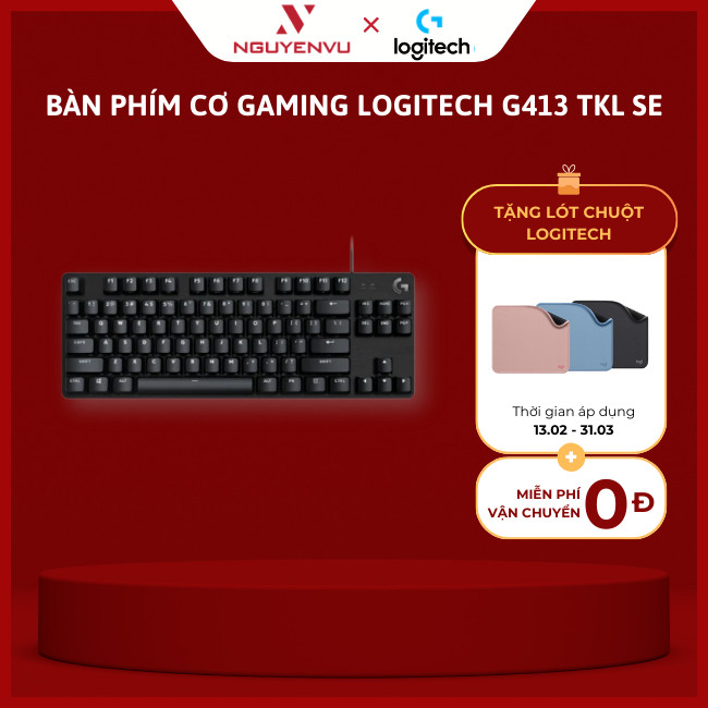 [CHÍNH HÃNG] Bàn phím cơ gaming Logitech G413 TKL SE [BẢO HÀNH 24 THÁNG]