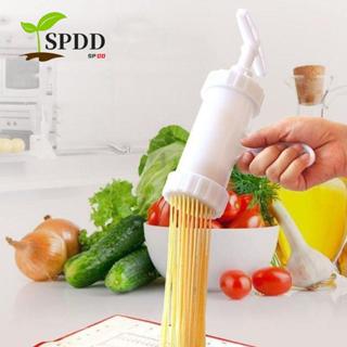 Máy ép mì SPDD, Máy làm mì ống bằng nhựa trắng, Hướng dẫn nấu với 7 khuôn in khác nhau Máy làm mì nhà hàng