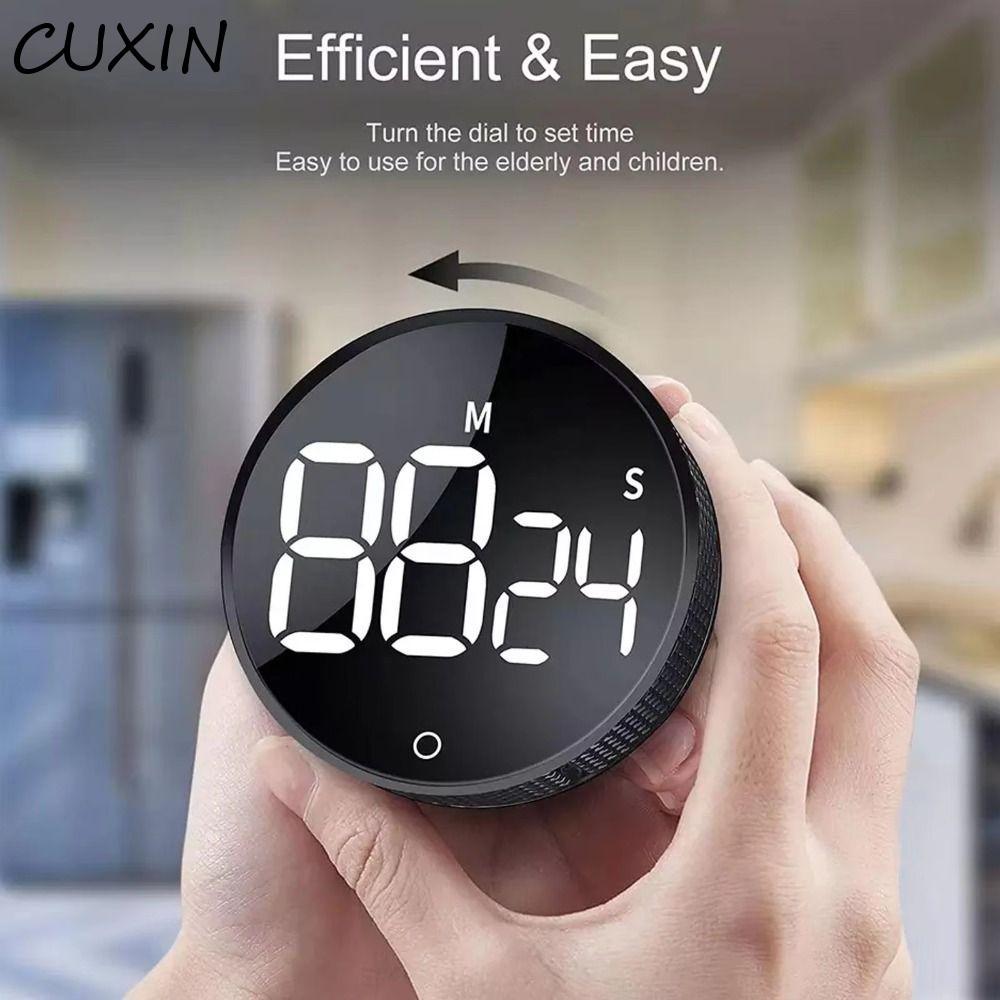 CUXIN Hẹn giờ nhà bếp CUXIN, Màn hình LED lớn Hoạt động thủ công Hẹn giờ kỹ thuật số, Chức năng đếm 