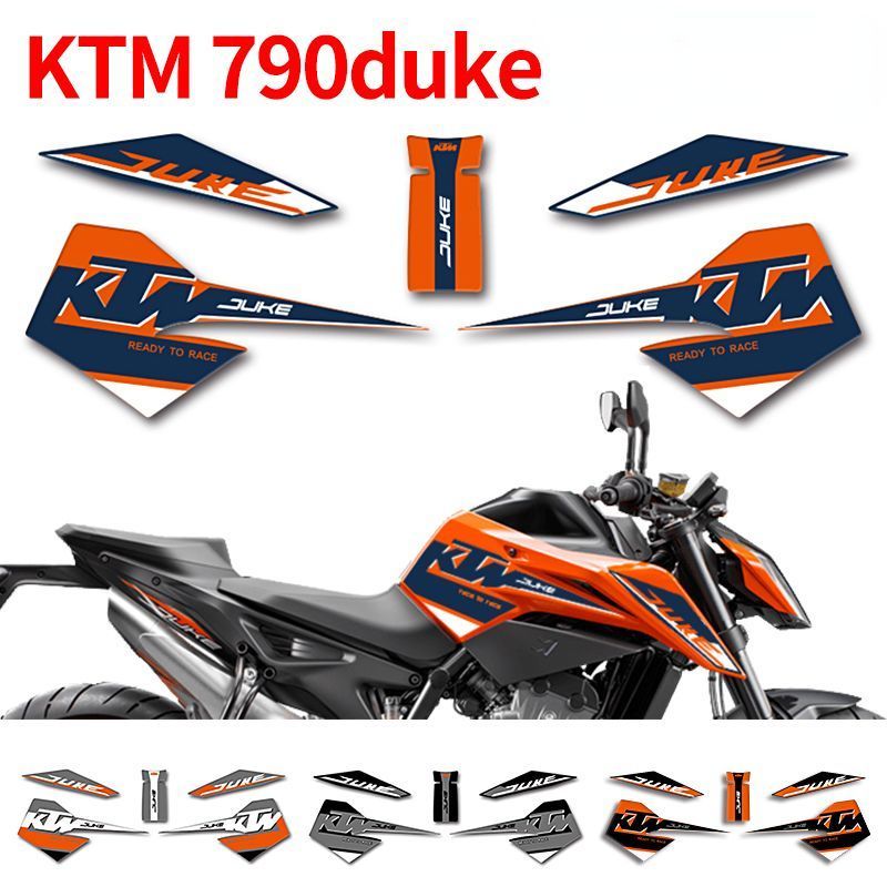 KTM stickers, Duke 790 motorcycle fuel tank protectors, Duke 790 exterior paint decals