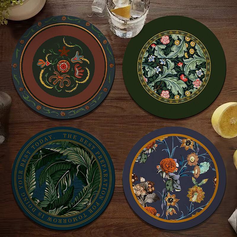 Vintage Placemat Heat Proof Mat Anti-Scald Temperature-Resistant Silicone Bowl Pad Pot Mat Plate Mat