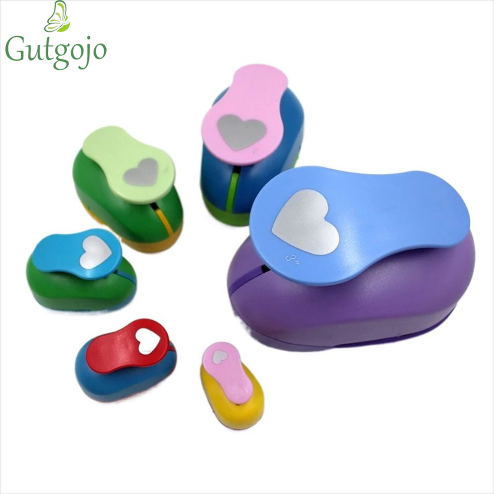 GUTGOJO Lỗ Puncher Cho Giấy DIY Handmade Hình Trái Tim Cắt Giấy Tròn Puncher DIY Craft Puncher Maker