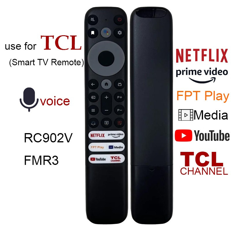 Alank— Hàng chuẩn100% Remote Điều Khiển for TCL Smart tivi khiển giọng nói Rc902v FMR7