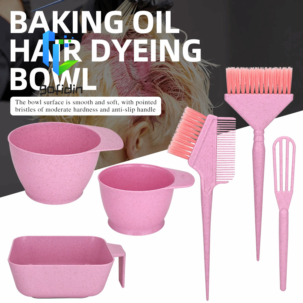 GOFIDIN Bộ 6 Màu Tóc Chuyên Nghiệp, Bộ Dụng Cụ Nhuộm Tóc 4 Màu DIY, Phụ Kiện Salon Tạo Kiểu Tóc Dụng