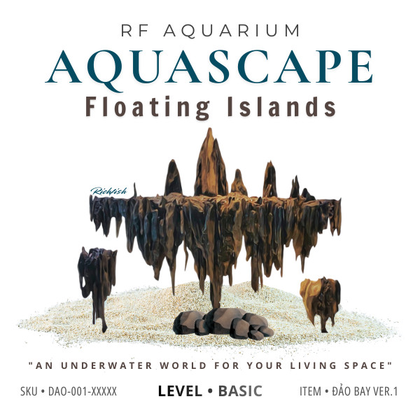 Aquascape Đảo Bay Ver.1 Layout Tiểu Cảnh Trang Trí Bể Thủy Sinh Đa Dạng Kích Thước | RF Aquarium