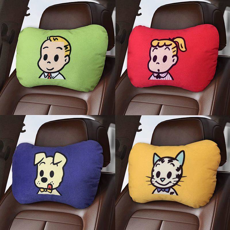 Harada Headphoto Japanese Style Cute Car Pillow Car Headrest Seat Strap Waist Pillow Car Neck Pillow