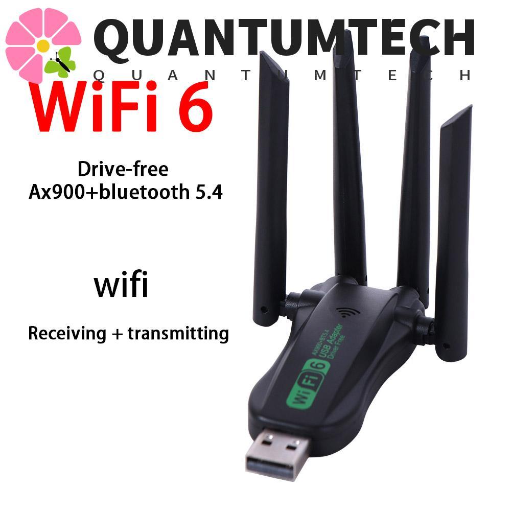 Bộ chuyển đổi USB WiFi6 băng tần kép QUANTUMTECH, AX900 Bluetooth 5.4 900Mbps WiFi Dongle, Plug Play